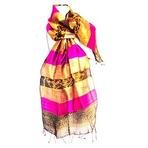 100% RAW SILK Scarf from Cambodia
